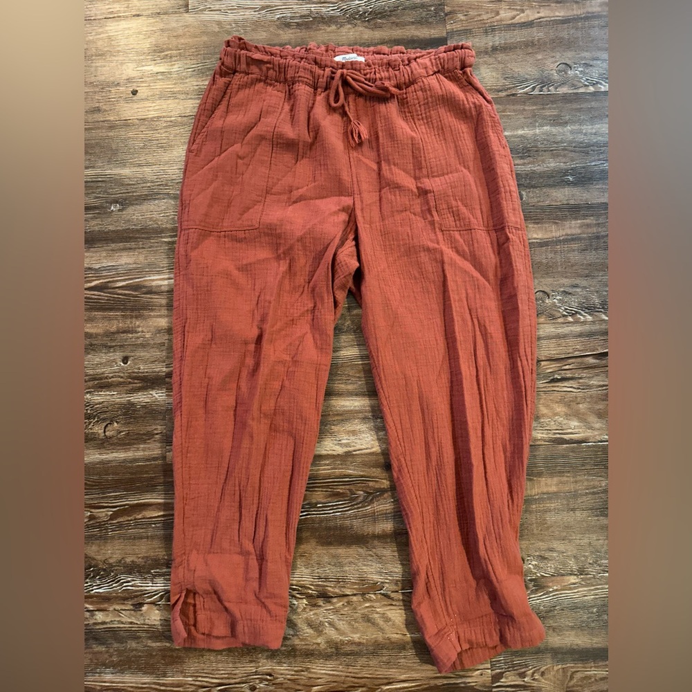 Madewell burnt orange Terracotta Joggers